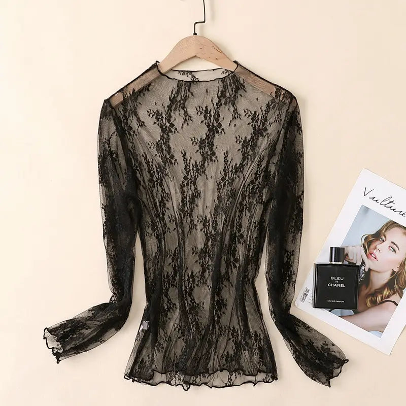 Mesh Long Sleeve Blk