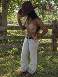 Mesh Long Sleeve Leopard